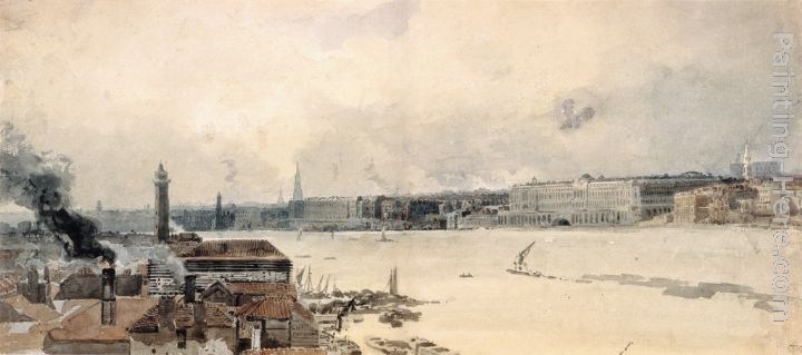 Thomas Girtin Study for the Eidometropolis the Thames from Westminster to Somerset House